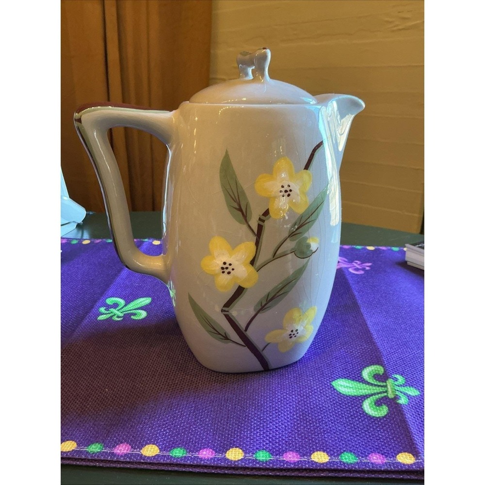 Weil Ware‎ 1940s Pottery Blossom Gray  Teapot